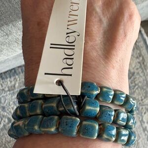 NWT Hadley Wren Blue Beaded Bracelet/Necklace